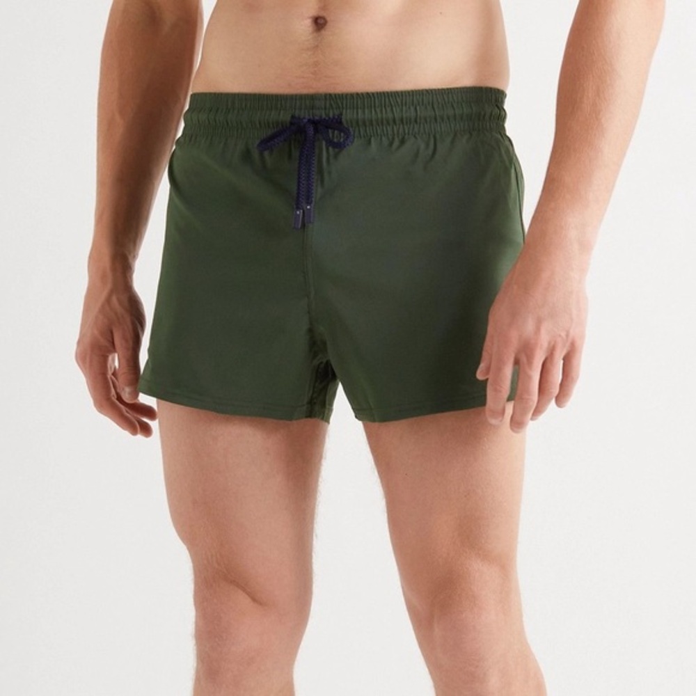VILEBREQUIN - Moorea Short-Length Swim Shorts - Green L Short and Fitted